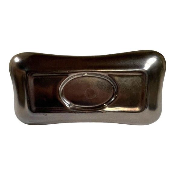 VINTAGE RED WING Lotus Matching GRAVY BOAT WITH Under Tray Bronze C 1947 - Picture 3 of 5